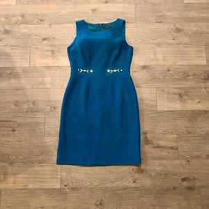 Tahari Arthur Levine Teal Dress Size 8